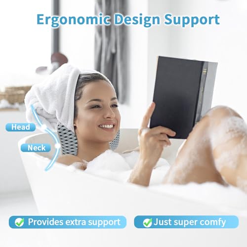 Bath Pillow with Suction Cups - Neck & Back Support