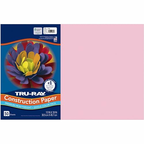 Tru-Ray® Construction Paper, 50% Recycled, 12" x 18", Pink, Pack Of 50