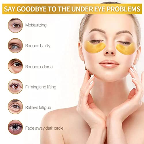 24 K Gold Eye Mask-20 pairs- Puffy Eyes and Dark Circles Treatment