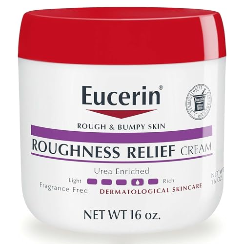 Eucerin Roughness Relief Cream, Fragrance Free Body Cream for Dry Skin, 16 Oz Jar