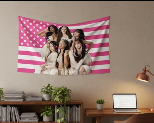 Pink American Flag Tapestry 3x5 FT with Brass Grommets