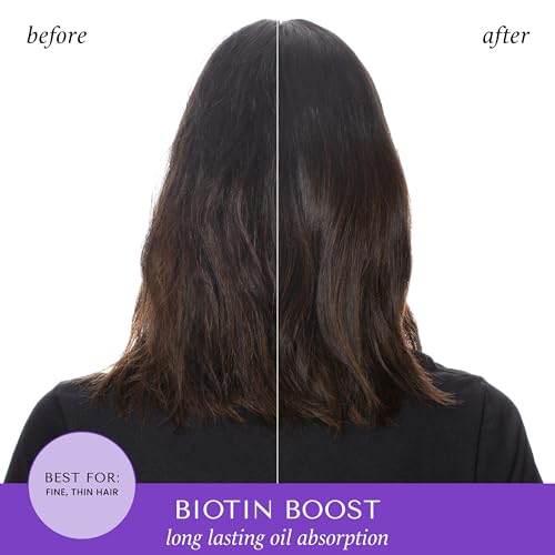 HASK Biotin Boost Thickening Dry Shampoo ? Absorbs Oil, Adds Volume & Lift, Strengthens Strands, No Sulfates or Parabens, Cruelty-Free ? 8.1oz