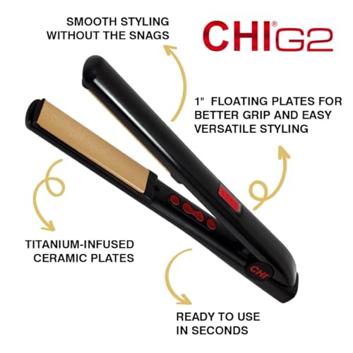 CHI G2 Titanium Ceramic 1" Flat Iron Hair Straightener
