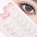 LASGOOS Lower Lash False Eyelashes 5 Pairs Clear Band