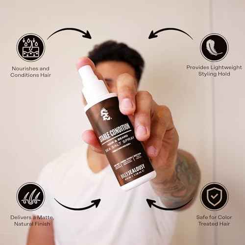 Billy Jealousy Sea Salt Spray, Texturizing and Volumizing Hair Spray for All Hair Types and Beard Lengths