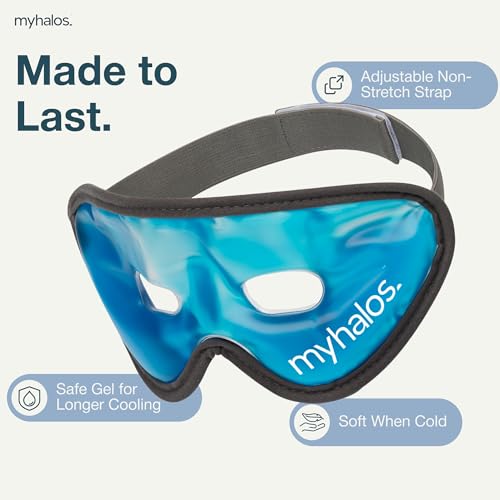 MyHalos Cooling Gel Eye Mask | Reusable Cold Compress for Puffy Eyes