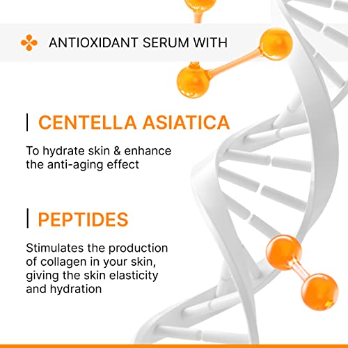 Advanced Vitamin C Serum for Face with Hyaluronic Acid & Centella Asiatica and Gotu Kola Extract | Potent Anti-Aging Serum for Dark Spots, Fine Lines, Wrinkles | Intensely Hydrate Serum