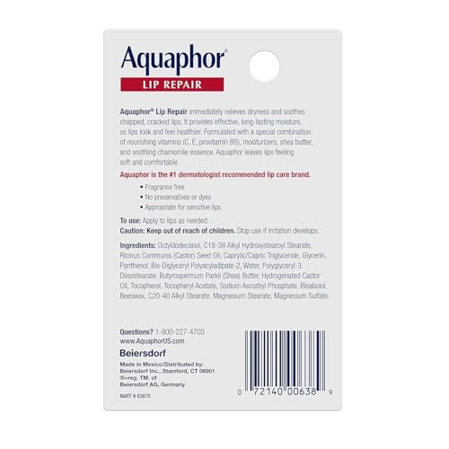 Aquaphor Lip Repair Ointment - 0.35 oz Tube