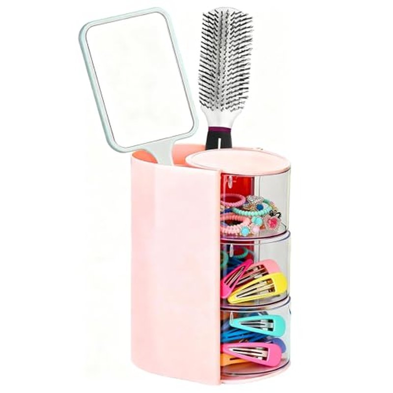 3-Tier Rotating Jewelry Organizer & Makeup Brush Holder