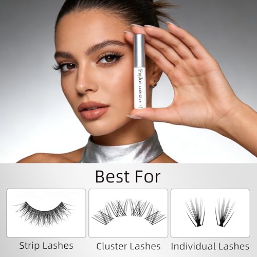 FayJoo Waterproof Eyelash Glue for Sensitive Eyes – 5ml