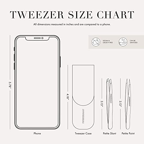Tweezerman Petite Tweezer Set for Eyebrows with Case