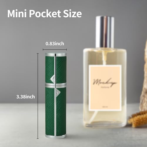 2-Pack Travel Cologne Atomizer Bottles - Refillable 5ml Perfume Spray Case