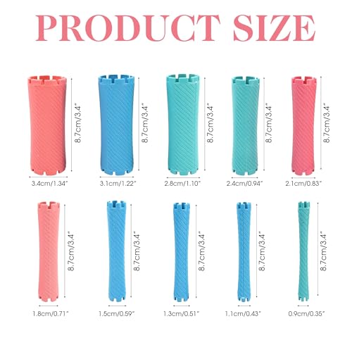 100 Pcs Perm Rods Set for Short & Long Hair - Large Curlers & Rollers, Cold Wave Kit