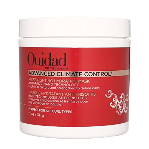 Ouidad Advanced Climate Control Hair Mask - 11 oz, Frizz Control Curly Hair Mask with Vitamin C & Castor Oil, Anti-Frizz Nano Technology, Helps Repair, Nourish and Hydrate Hair, For All Curl Types