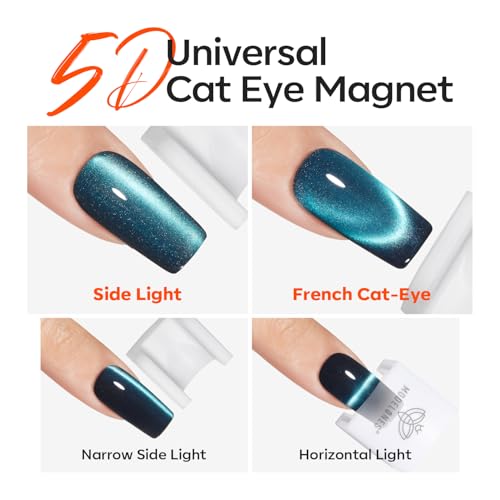 modelones A0 Silver Magnet for Cat Eye Gel Nail Polish 5D Aura Glass Bead