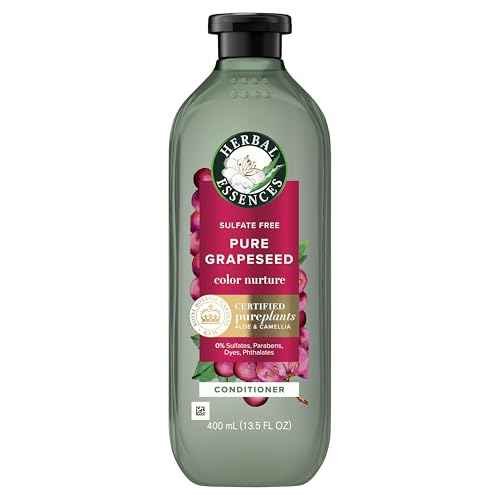 Herbal Essences Pure Grapeseed Color Nurture Sulfate Free Conditioner, 13.5 fl oz, Hair Protection and Color Nourishment