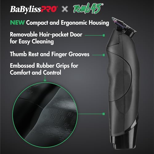 BaBylissPRO Wireless Charging Beard Trimmer with Dual Speed Motor