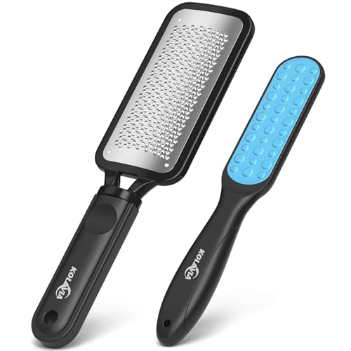 Foot File Callus Remover Dual-Sided Stainless Steel Pedicure Tool for Cracked Heels