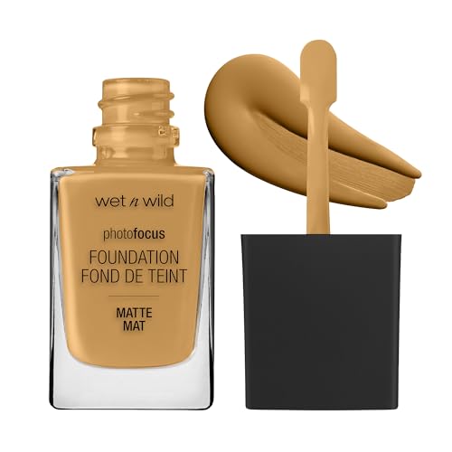 wet n wild Photo Focus Matte Liquid Foundation Amber Beige, Vegan & Cruelty-Free