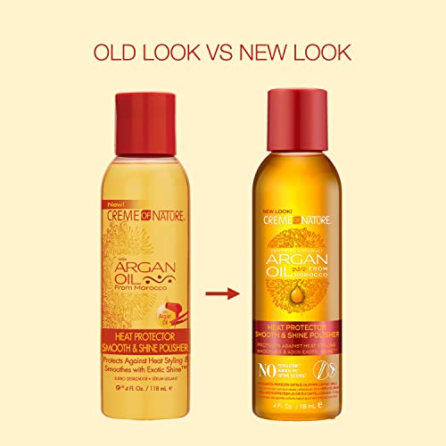 Creme of Nature Heat Protector Spray - 450°F Protection & Argan Oil Shine, 4 fl oz