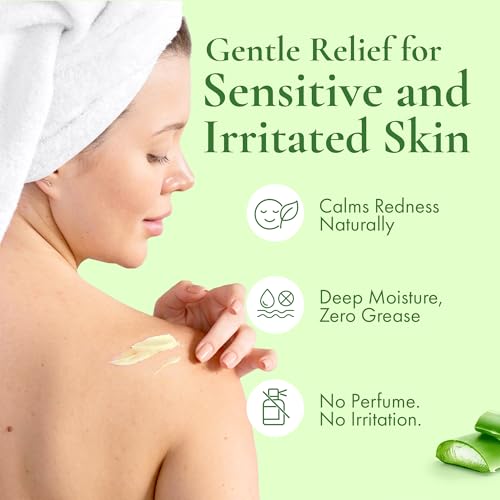 Aloe Vera Butter ?Hydration of Dry Skin Caused By Eczema, Psoriasis, Rosacea, Sun Burn, Wind Burn, and General Chapping 16 Oz