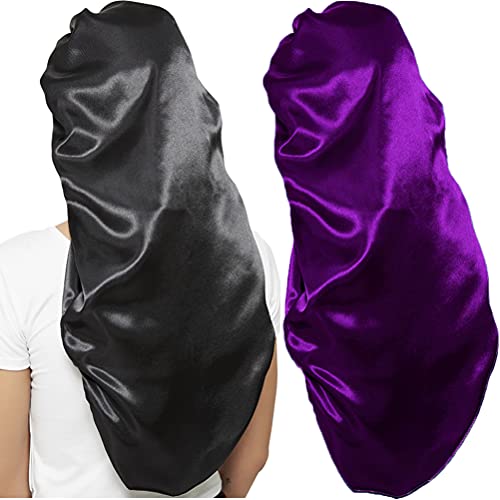 Silk Satin Bonnet for Women - 2 Pack Sleep Cap