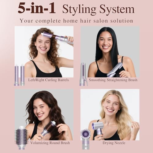 Entalva 5-in-1 Hot Air Styler - Professional Blow Dry Brush