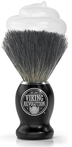 Viking Revolution Badger Hair Shaving Brush for Rich Lather & Gentle Exfoliation
