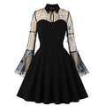 Women's Vintage Polka Dot 1950s Audrey Retro Rockabilly Prom Dress 50's 60's A-Line Cocktail Party Swing Dress