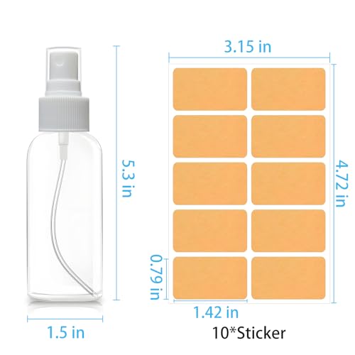 TSA Approved 3.4 oz Travel Spray Bottles - 5 Pack
