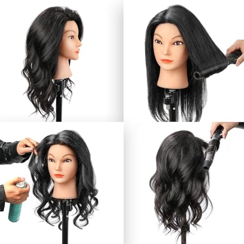 100% Human Hair Mannequin Head 22" Training Practice Head