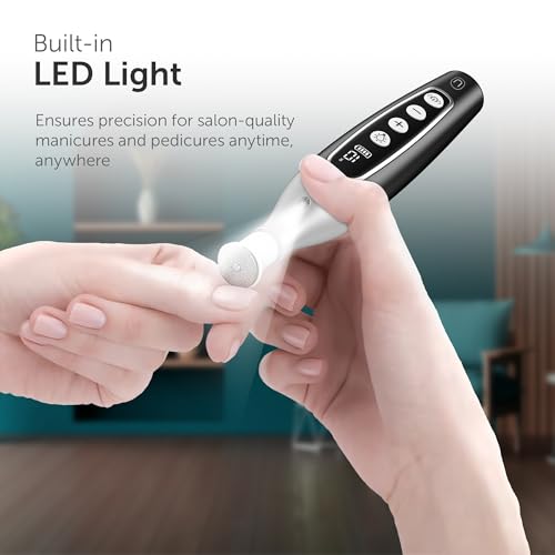 Cordless Electric Nail File Kit for Manicure & Pedicure - 32-Piece Set