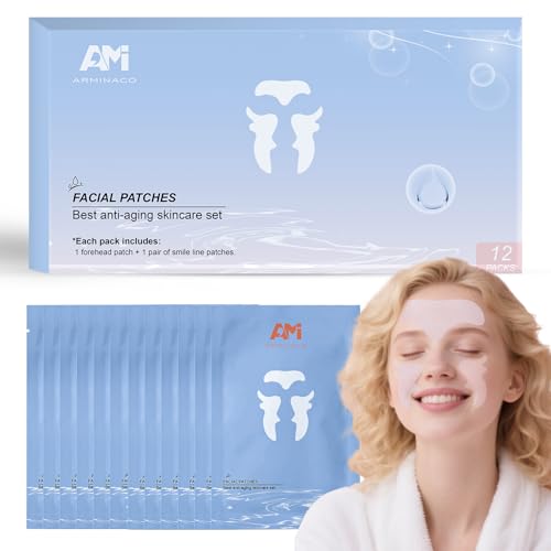 Wrinkle Patches for Forehead & Smile Lines, Overnight Anti-Wrinkle Facial Pads with Hyaluronic Acid, Niacinamide & Vitamin E ? Hydrating & Smoothing Skin Care, 36pcs