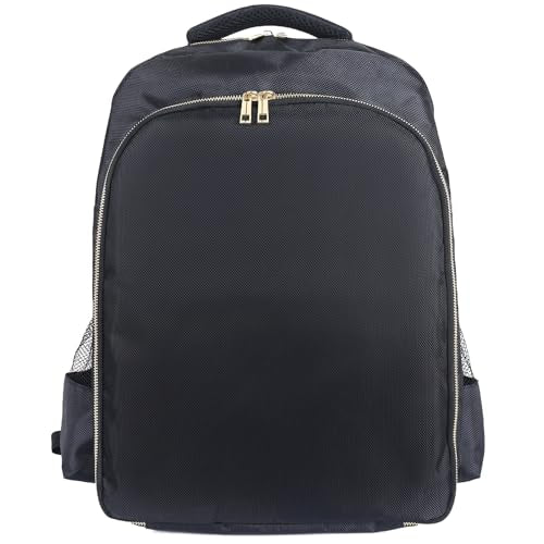 Barber Travel Backpack (Black, 17.7 x 12.6 x 7.5 inches), Air Cushion Design, Waterproof, High Capacity for Clippers and Supplies