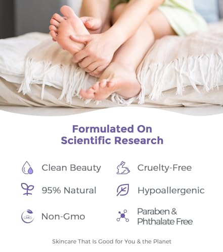 Lavender Foot Peel Mask Exfoliator for Dry, Cracked, Rough Heels - Natural Foot Care