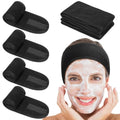 Obeoby 4 Pack Soft Water-Absorbing Spa Facial Headbands for Women, Adjustable Hair Wraps