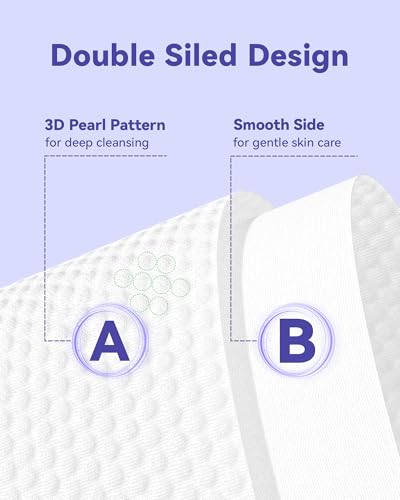 Jolly Care Disposable Face Towels 10x12 Inches, 50 Count, Soft & Absorbent