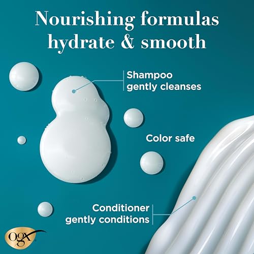 OGX Coconut Milk Shampoo & Conditioner Set, Sulfate Free, 2 x 13 fl oz