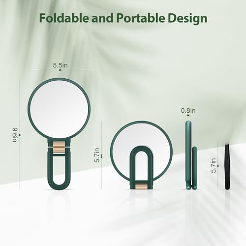 30X Magnifying Mirror with Handle - Portable Double-Sided Makeup Mirror