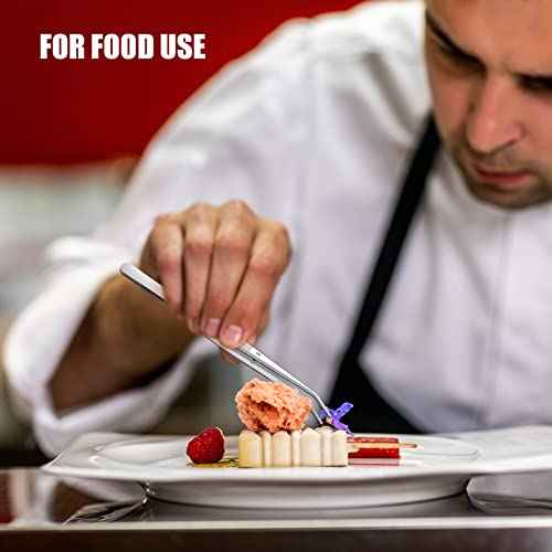 Stainless Steel Tweezers, with Curved Serrated Tip Multipurpose Sewing Machine Tweezers Forceps for Craft Repairing (10PCS)