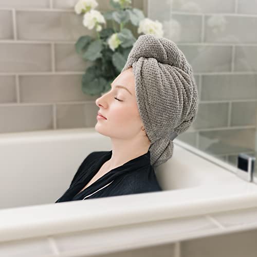 ROLSHOL Microfiber Hair Towel Wrap, 27 x 39 in, 2-Pack