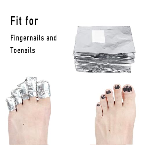 400 Pcs Gel Nail Polish Remover Foil Wraps with Lint-Free Cotton Pads