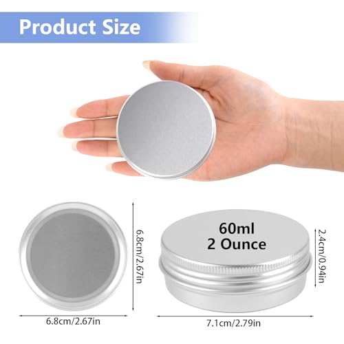 12 Pack 2oz Aluminum Salve Tins with Screw Lids