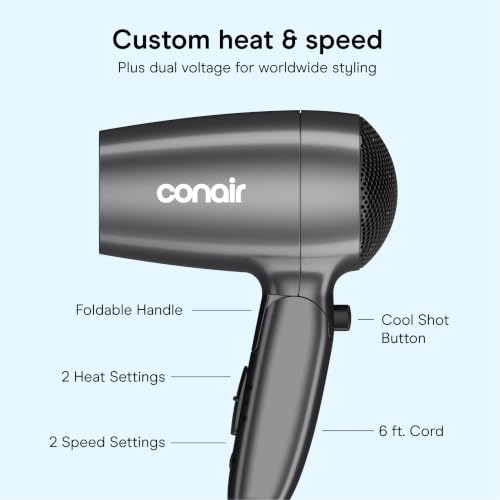 Conair 1875W Dual Voltage Travel Hair Dryer