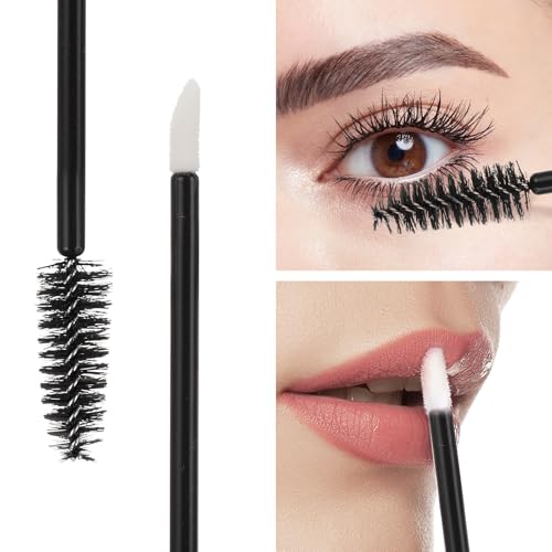 300 Disposable Dual Ended Mascara Wands & Lip Brushes - Black