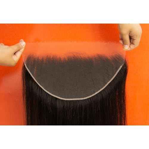 13x6 Real HD Lace Frontal, 0.11mm Ultra-Thin Skinlike Invisible Swiss HD Lace Frontal Pre Plucked with Baby Hair Brazilian Virgin Hair Ear to Ear 13x6 Lace Frontal Human Hair 20 Inch