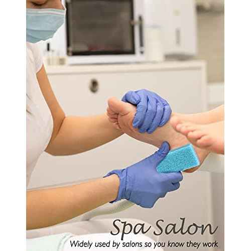 Maryton Disposable Foot Scrubber Pumice Pads, Pedicure Pumice Stone Dead Skin Callus Remover for Feet, 40Pcs (Blue Medium Coarse)
