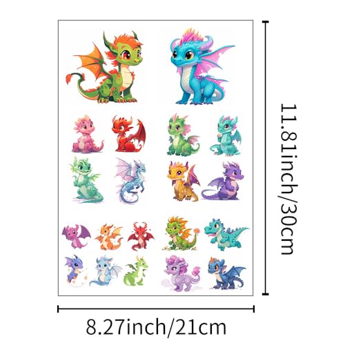 Dopetattoo Dinosaur Temporary Tattoos - 20 Waterproof Designs
