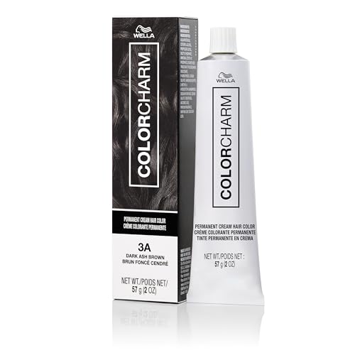 COLORCHARM Permanent Cream Hair Dye 3A Dark Ash Brown | 100% Gray Coverage
