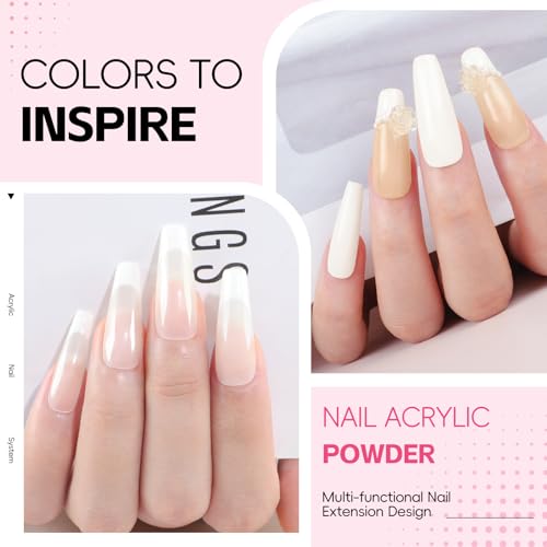 COSCELIA All-in-One Acrylic Nail Kit with UV Light, Drill & Glitter